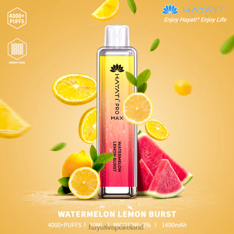 Hayati Flavours Ireland | Hayati Pro Max Disposable Watermelon Lemon Burst FD082128