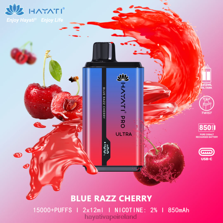 Hayati Dublin | Hayati Pro Ultra Disposable 15000 Puffs Blue Razz Cherry FD082193
