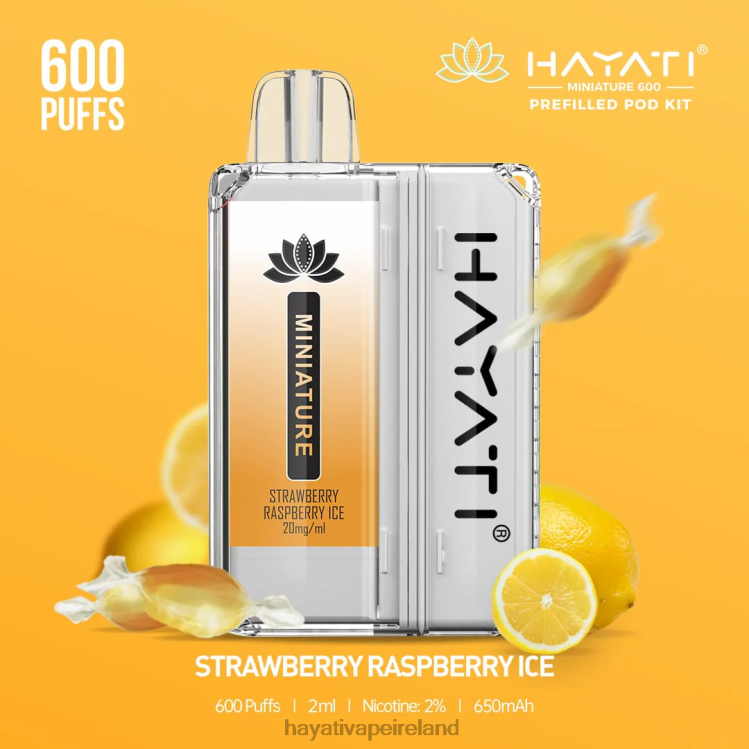 Hayati Price Ireland | Hayati Miniature 600 Pod Kits Strawberry Raspberry Ice FD08247