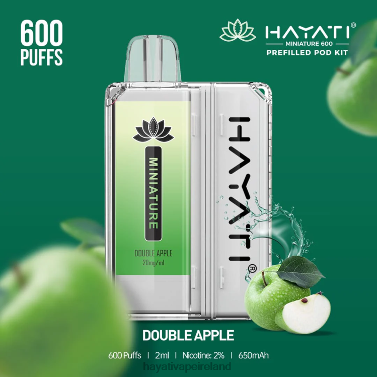 Hayati Vape Ireland | Hayati Miniature 600 Pod Kits Double Apple FD08232