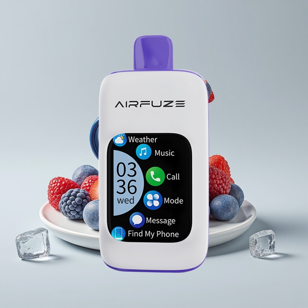 AirFuze Smart 30000 Puffs Disposable Vape Blue Razz Ice with Touch Screen