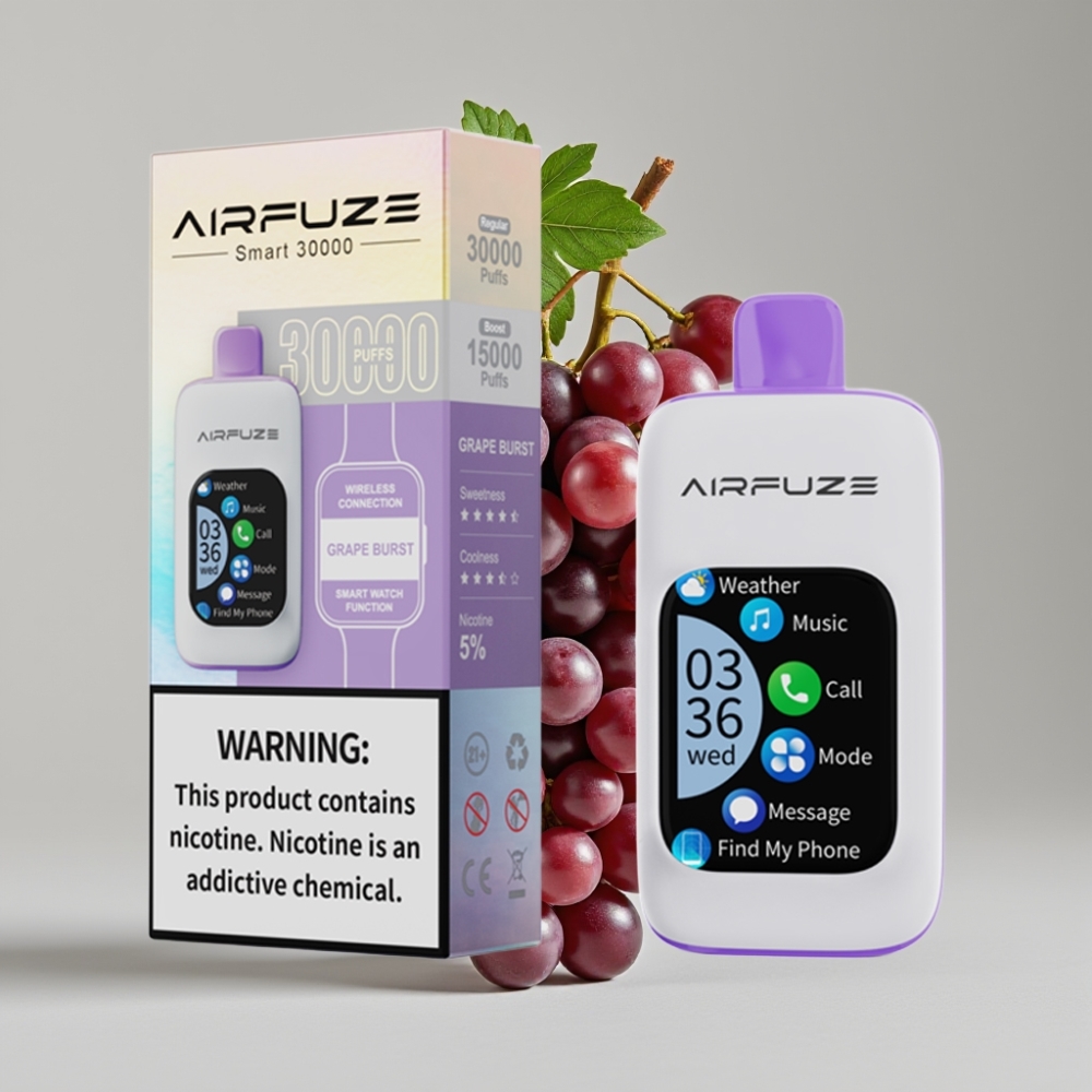 AirFuze Smart 30000 Puffs Disposable Vape Grape Burst with Touch Screen
