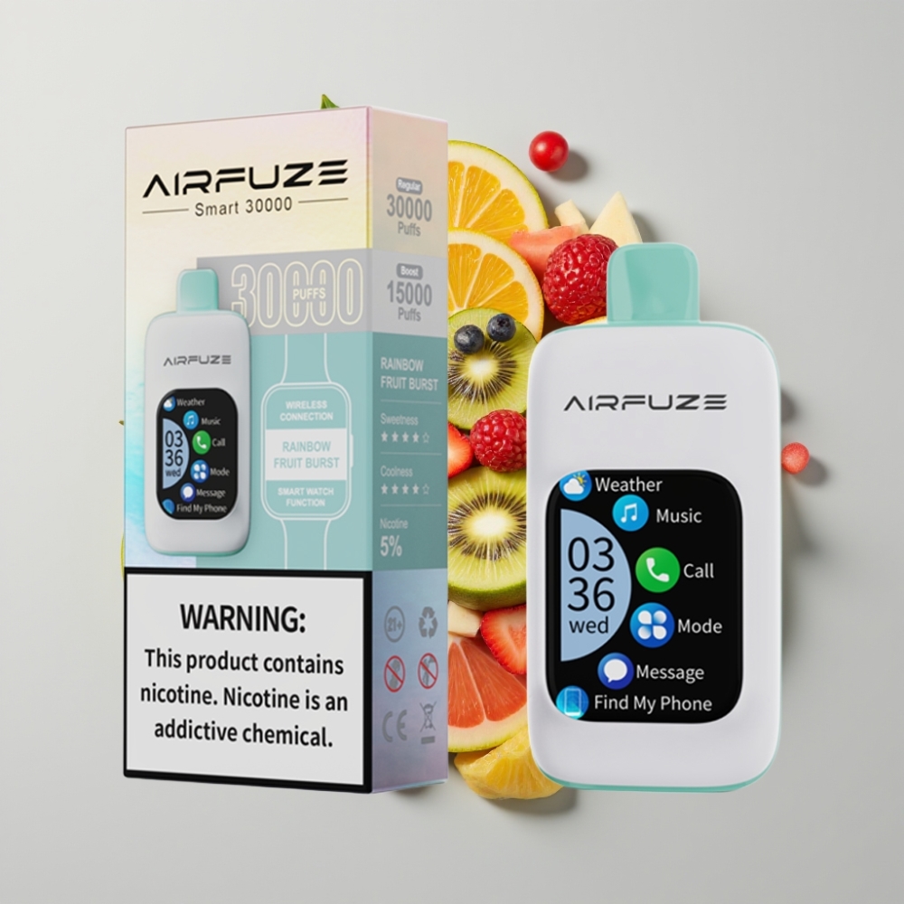 AirFuze Smart 30000 Puffs Disposable Vape Rainbow Fruit Burst with 2.01