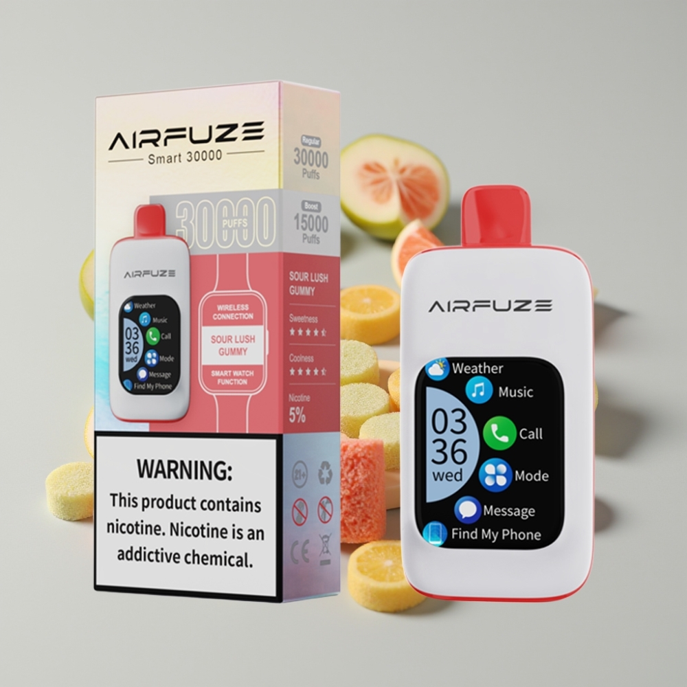 AirFuze Smart 30000 Puffs Disposable Vape Sour Lush Gummy with Touch Screen