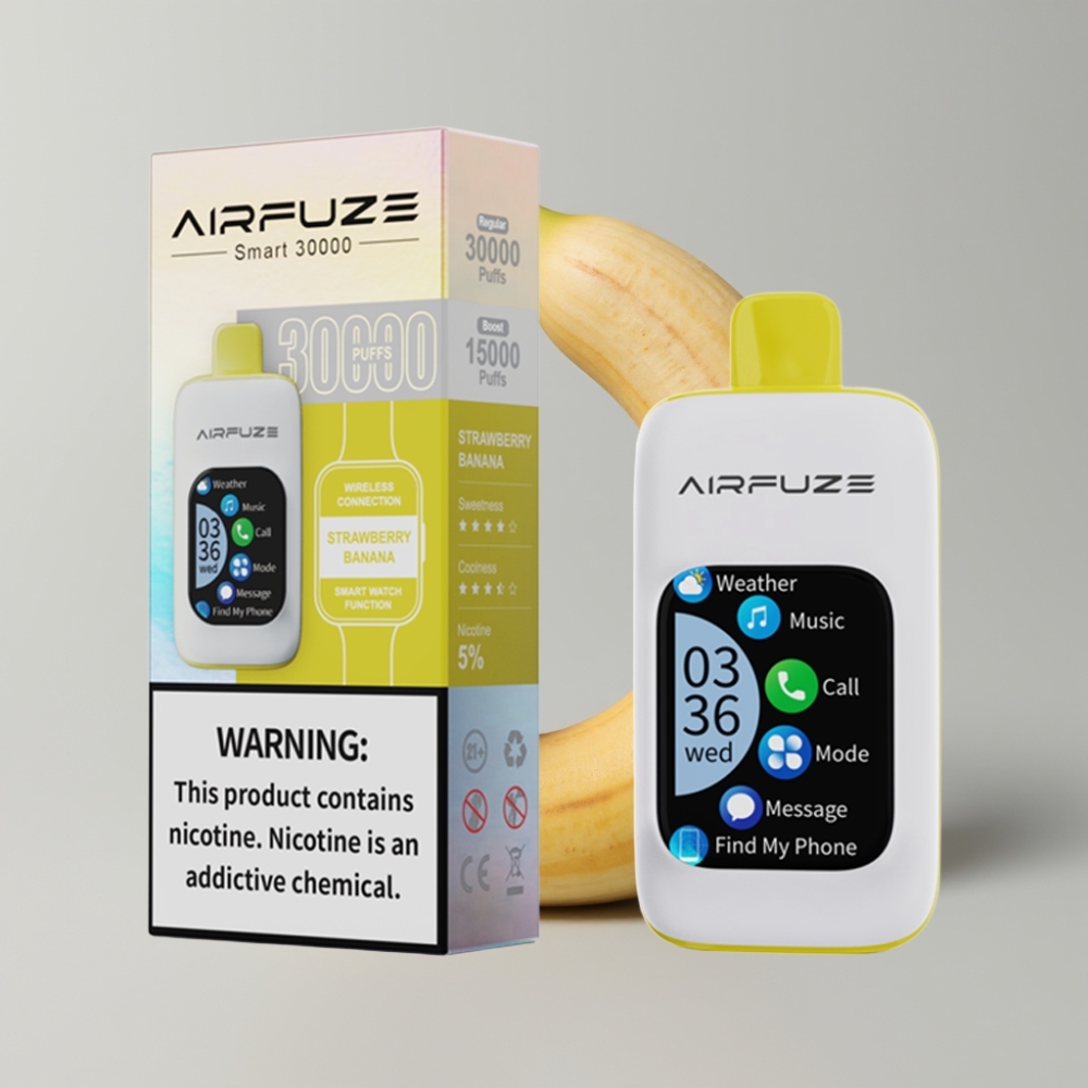 AirFuze Smart 30000 Puffs Disposable Vape Strawberry Banana with 2.01