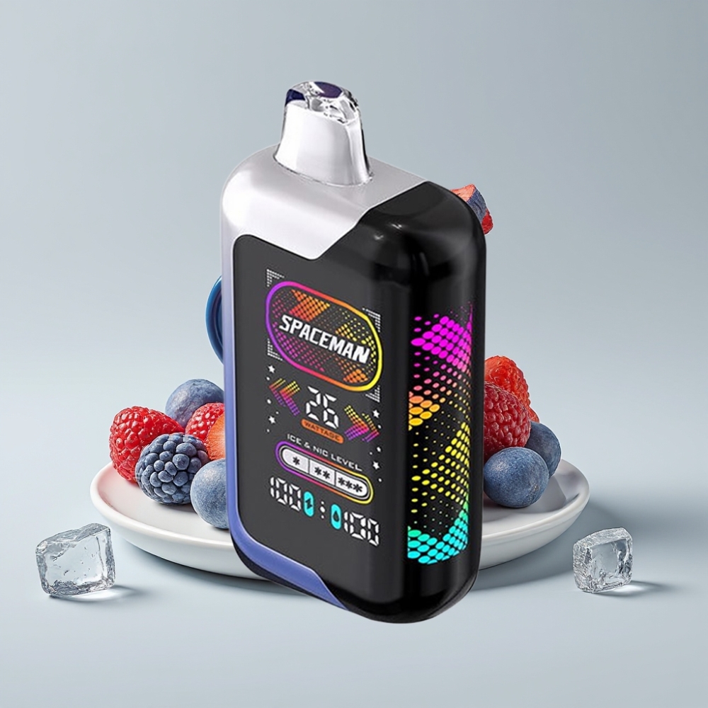 SMOK SPACEMAN SP40000 Zero Nicotine Disposable Vape Blue Razz Ice 1000mAh Rechargeable
