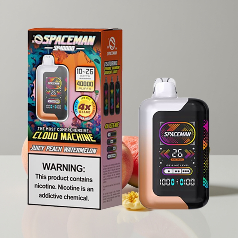 SMOK Spaceman SP40000 Zero Nicotine Disposable Juicy Peach Watermelon 20mL 1000mAh